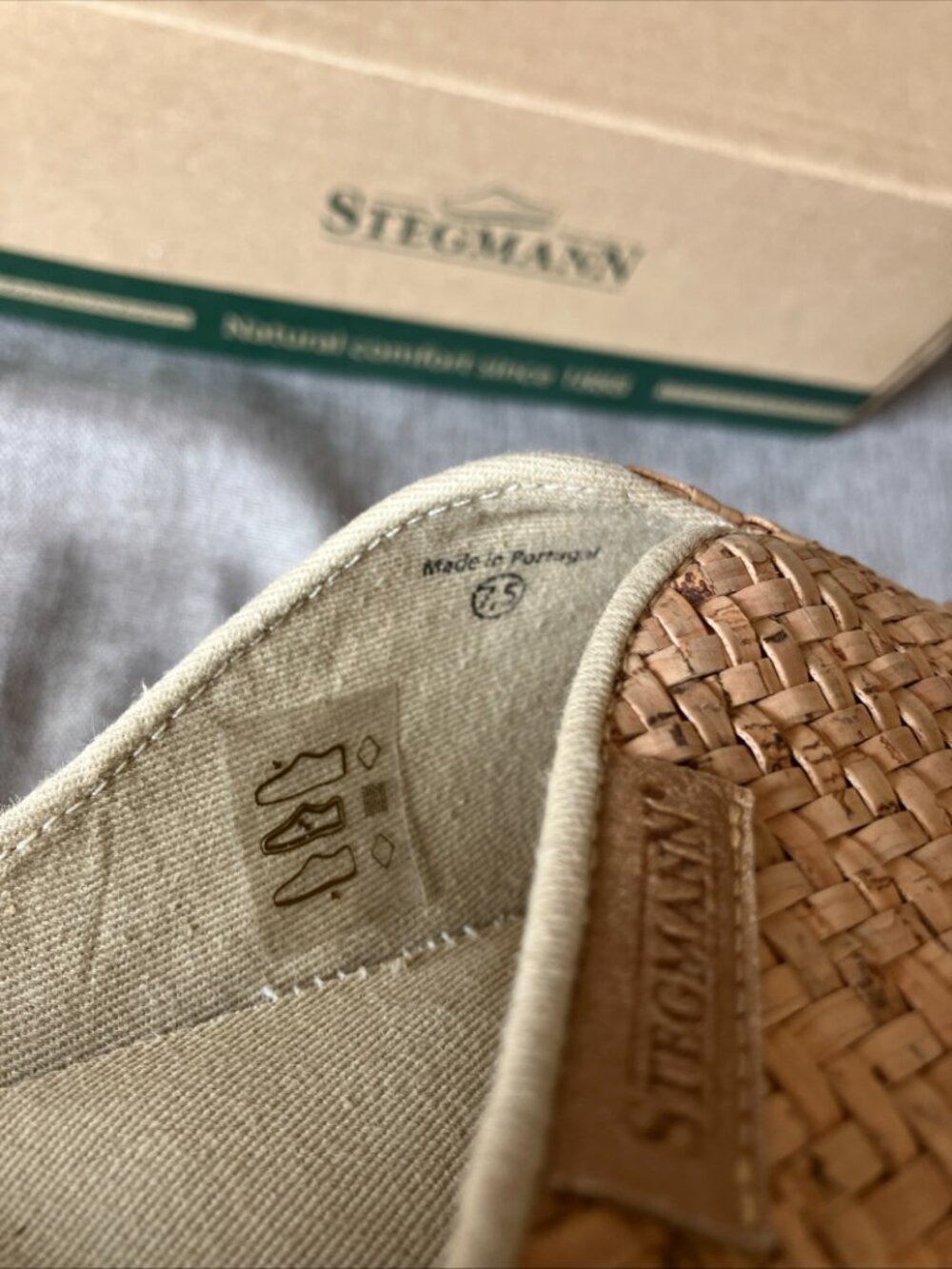 Stegmann Women's Maria Mule Woven Cork Slip-On Comfort Career Shoe Size 7.5 - Picture 7 of 10